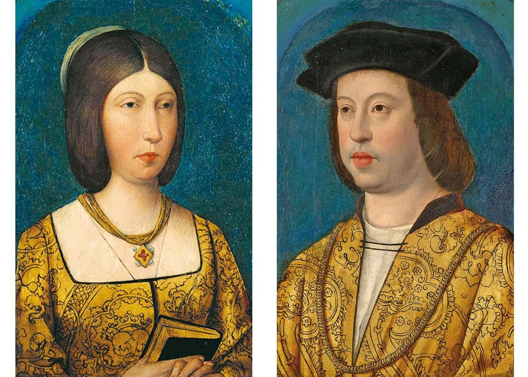 painting Catholic monarchs with golden garbs
