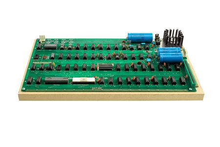 Apple I computer, 1976, Steve Jobs (Patent no. 7166791) and Steve Wozniak (Patent No. 4136359). The Apple I computer became a leader in personal computing. Originally marketed to hobbyists only primarily as a fully assembled circuit board, purchasers had to add their own case and monitor in order to create a working computer.