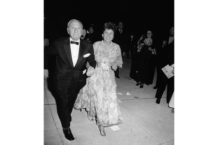 Joseph and Olga Hirshhorn attend the opening of the Hirshhorn on October 4, 1974.