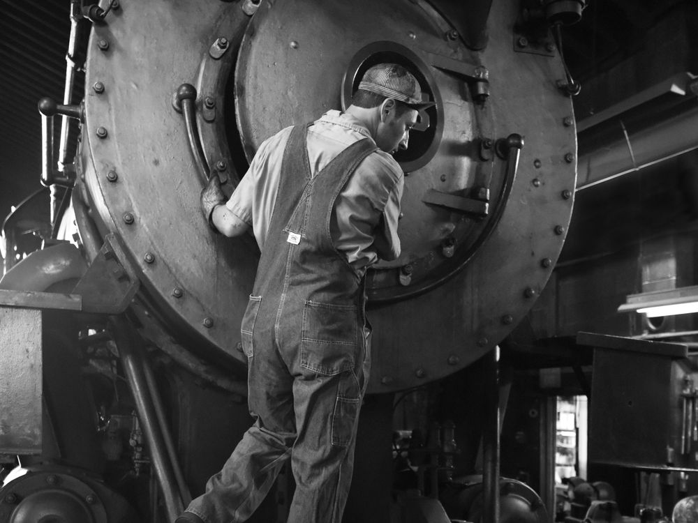 Railroad mechanic with his Smithsonian Photo Contest