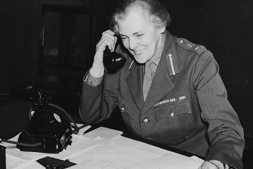 Dame Helen Gwynne-Vaughan at her desk