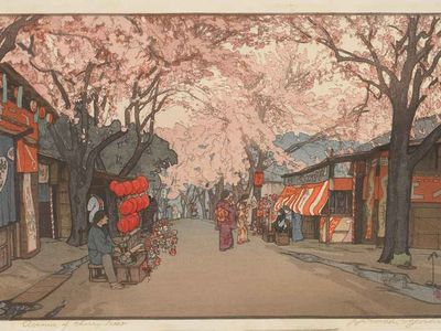 Avenue of Cherry Trees Yoshida Hiroshi, Showa era, 1935
