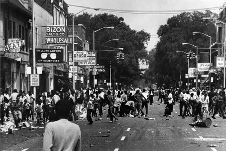 Scene from the 1967 Detroit riot.