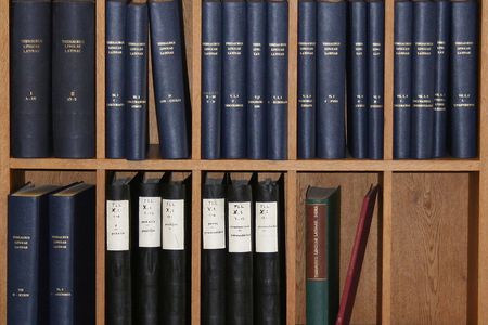 A set of the volumes published by 2010 of the Thesaurus Linguae Latinae