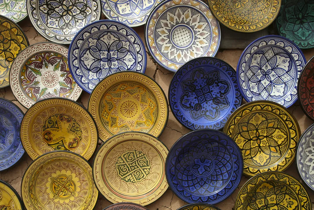 Platters in the souk, Marrakech