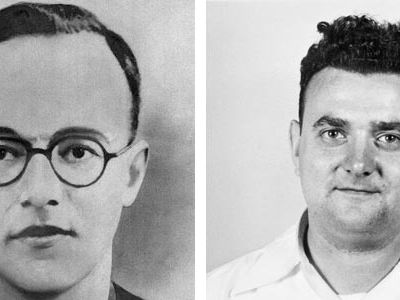 In the 1940s, the Soviet Union launched an all-out espionage effort to uncover military and defense secrets from the US and Britain (Klaus Fuchs, left, and David Greenglass, right).