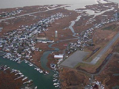 Tangier Island is located in the middle of the Chesapeake Bay, just south of the Maryland line.
