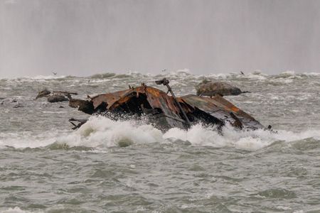 For 100 years, the Iron Scow was lodged in the same place in the "powerful upper rapids" above the Canadian Horseshoe Falls, according to Niagara Parks. On Halloween weekend this year, it shifted for the first time.