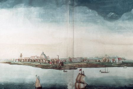 New Amsterdam, Now New York, on the Island of Manhattan by Johannes Vinckeboons