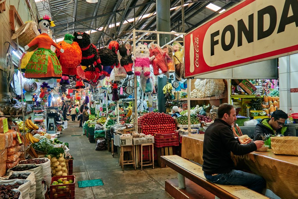 Puebla street food market