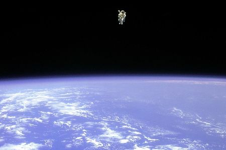 Bruce McCandless flying solo during mission STS-41B in 1984.