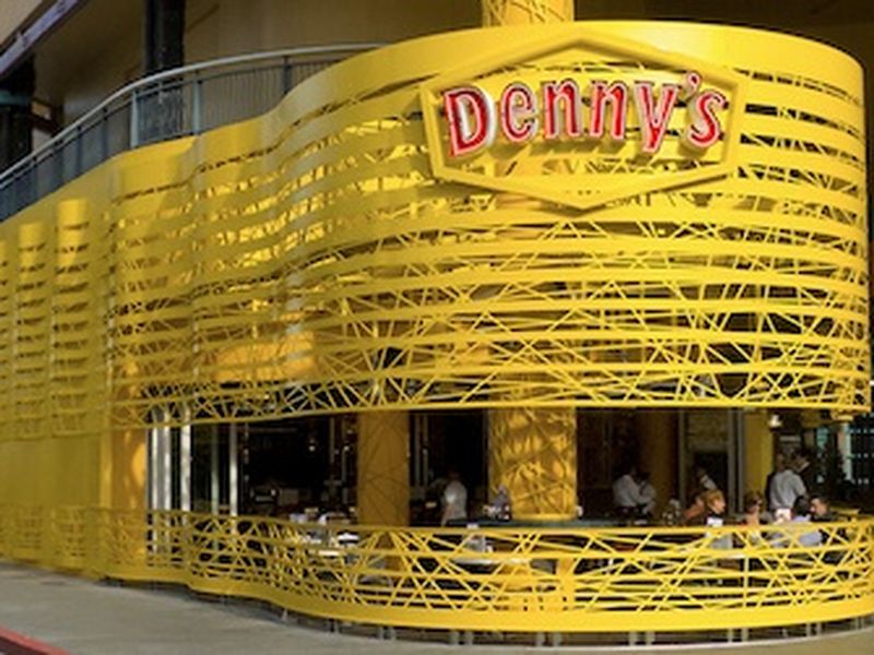Menu at Denny's restaurant, Los Angeles, W Century Blvd
