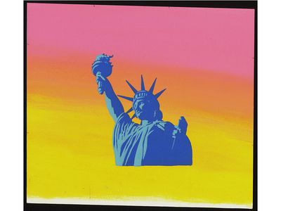 Statue of Liberty stamp art, 1994, by Tom Engerman