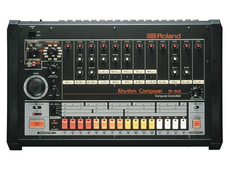 The Roland TR-808 Rhythm Composer drum machine