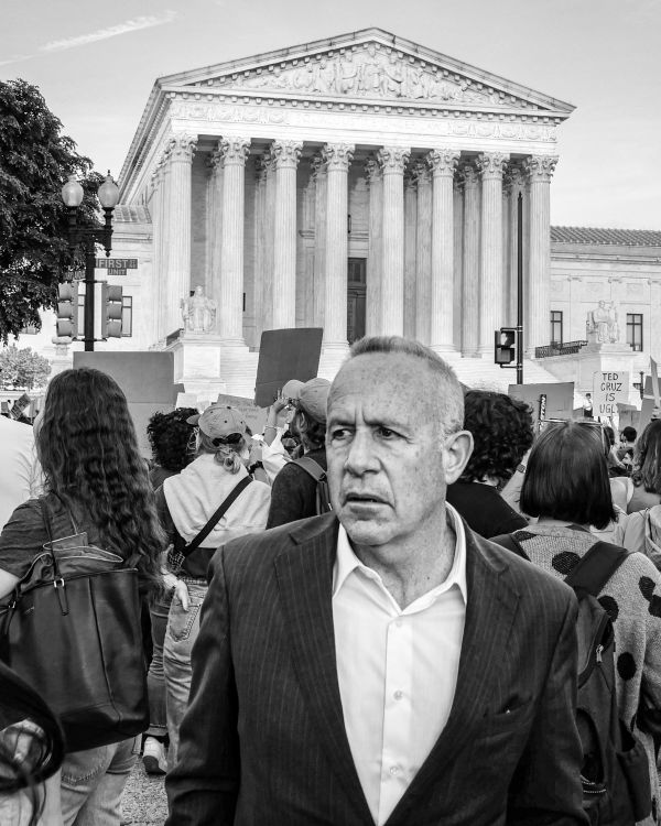Man in Front of the Supreme Court During Protests thumbnail