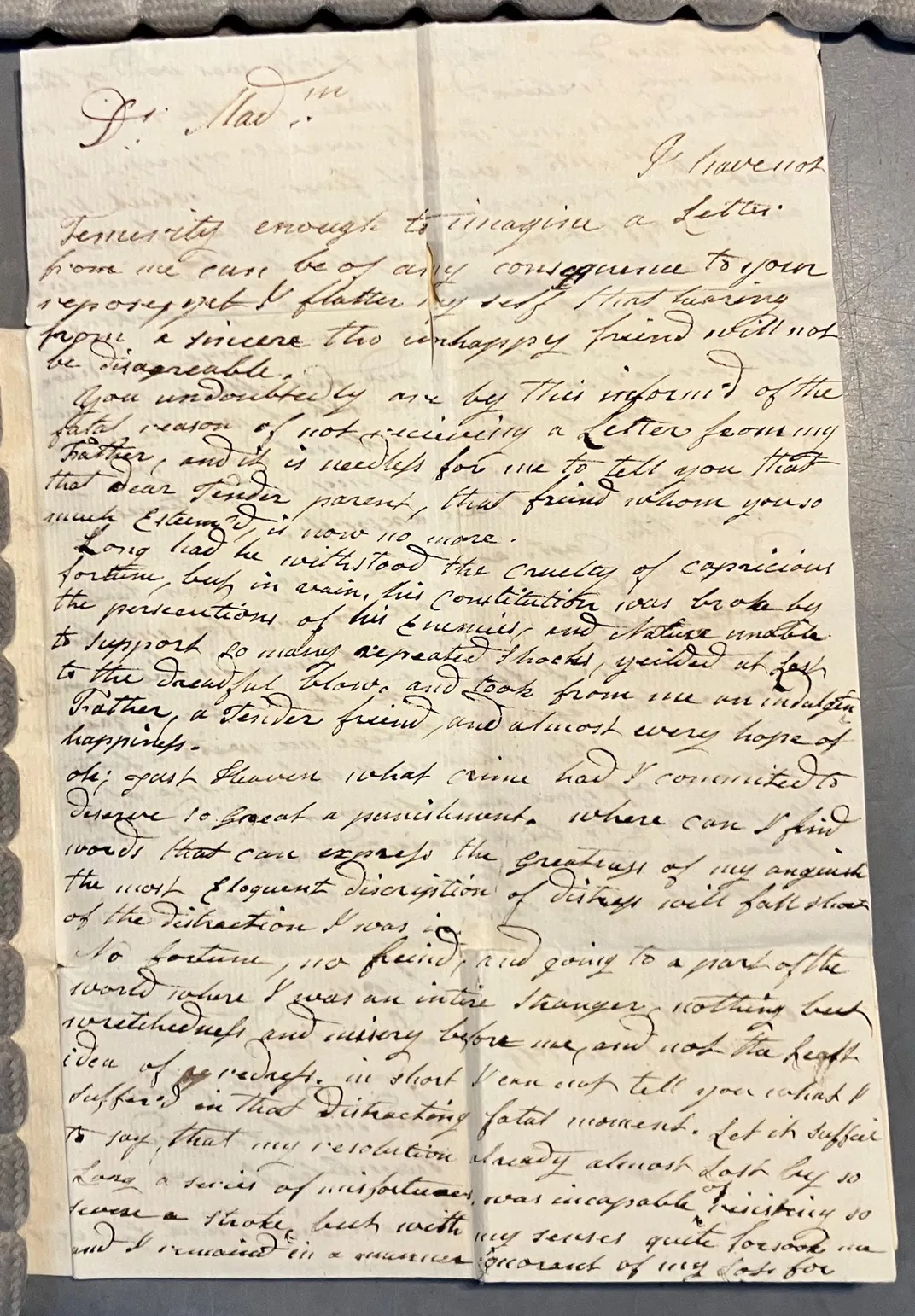 A letter from Rind to her friend Augusta Smith