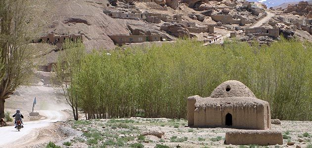 Mud brick homes in Bamyan City