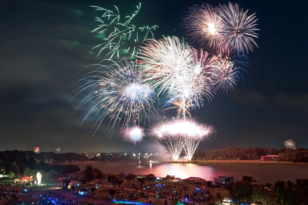 Fireworks Mount Trashmore Park, Virginia Beach, VA. Smithsonian