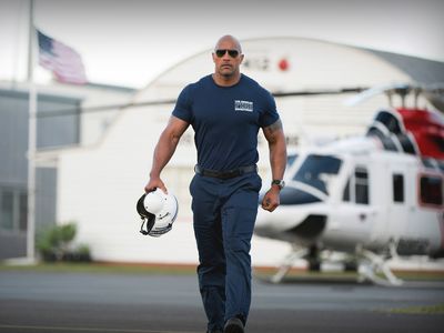 Dwayne “The Rock” Johnson plays a helicopter pilot in his new action movie.