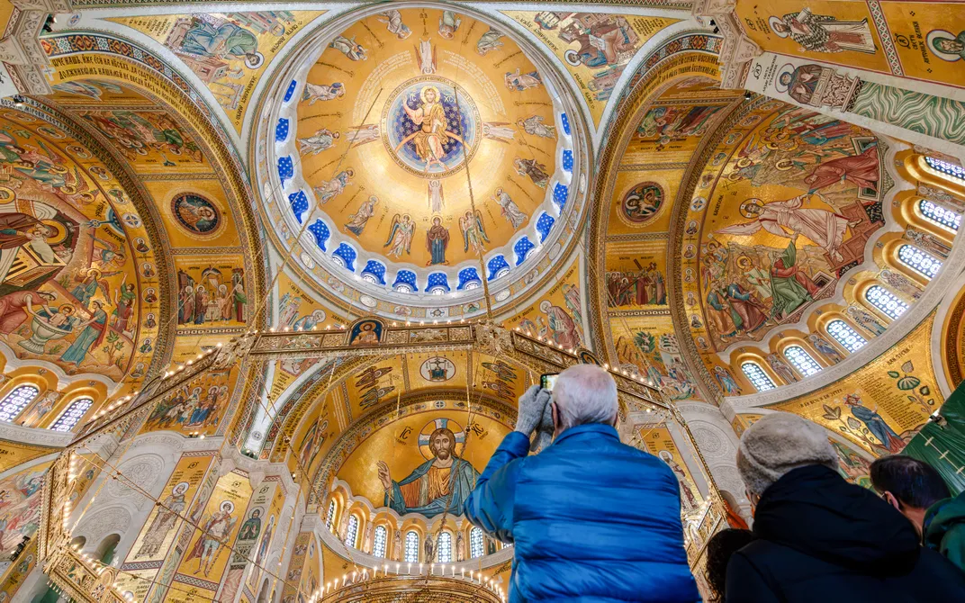 Visiting St. Sava Cathedral, Belgrade. Credit: AMA Waterways