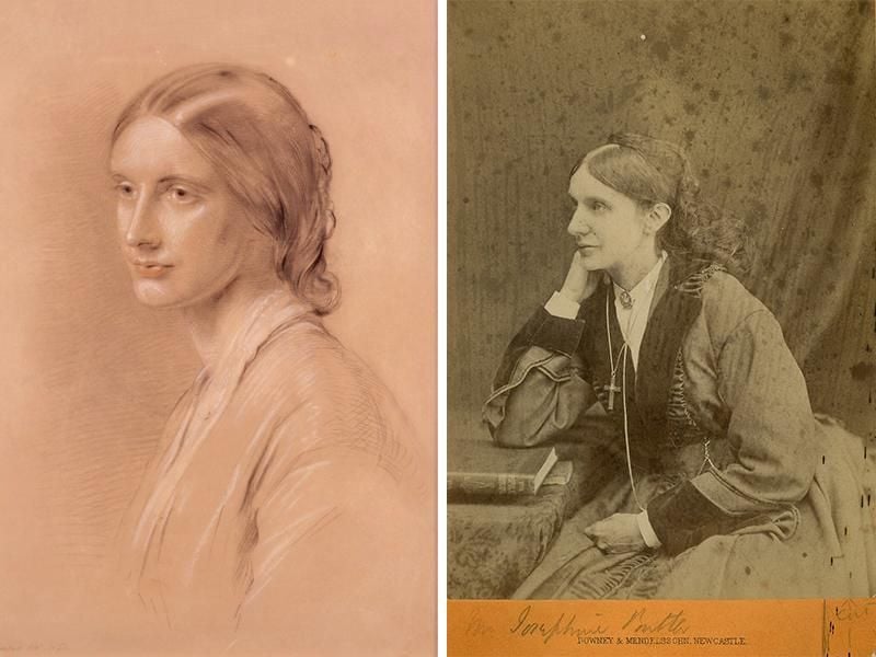 Josephine Butler, as seen in 1851 (left) and 1876 (right)