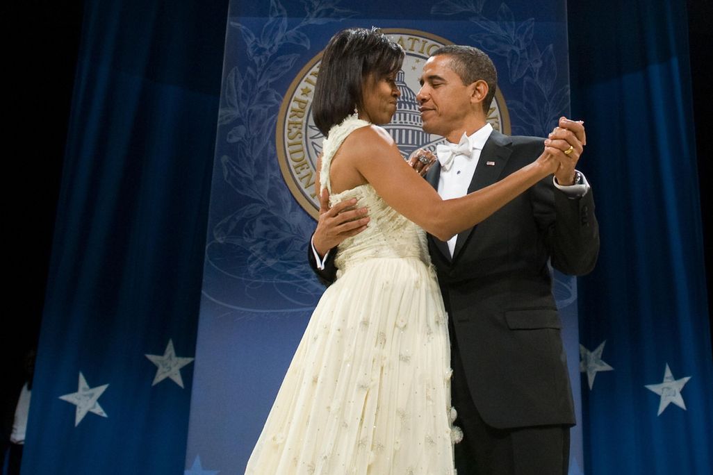 Michelle Obama in her inaugural gown.