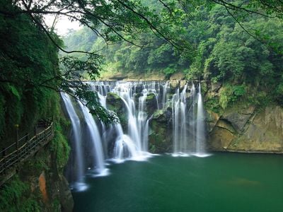 Shifen Waterfall in Pingsi Township, Taiwan.