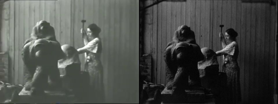 Stills from  Home movies of Paris studio and zoo, between 1934 and 1936. Marion Sanford and Cornelia Chapin papers, 1929-1988. Archives of American Art, Smithsonian Institution.