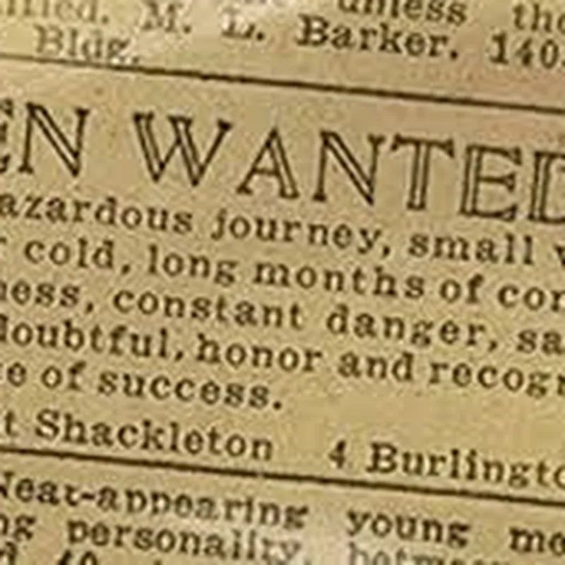 Ernest Shackleton Travel Mug men Wanted Ad 