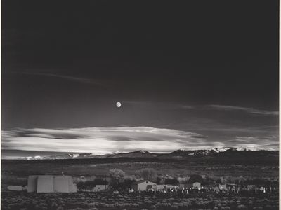 Moonrise, Hernandez, New Mexico, 1941
Photograph by Ansel Adams
Vintage gelatin silver print
Collection Center for Creative Photography, University of Arizona 
