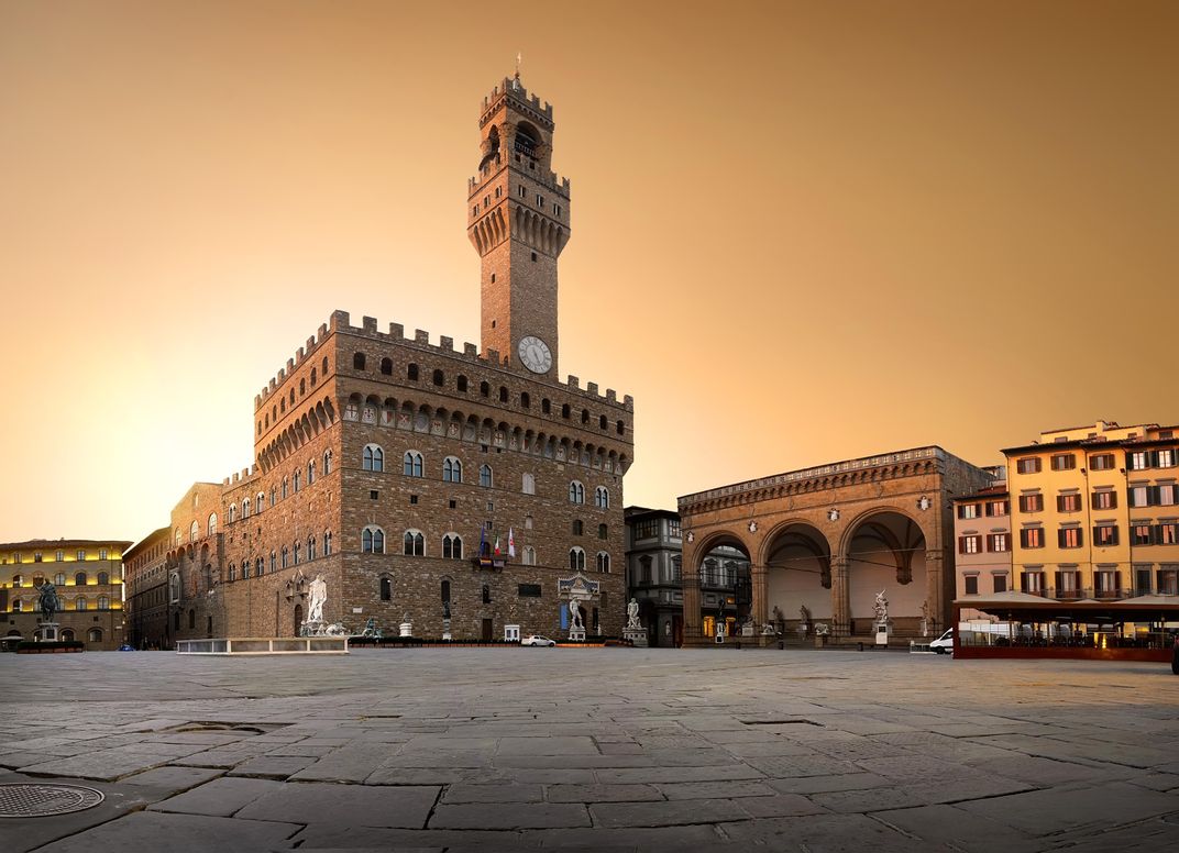 The Palazzo Vecchio at dusk, Florence