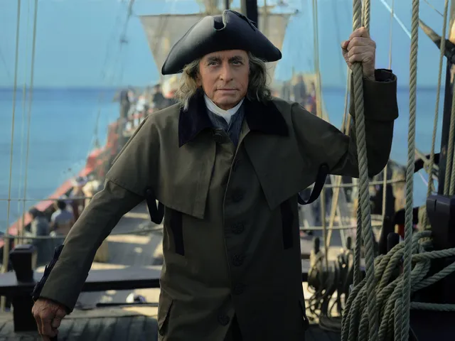 Michael Douglas stars as Benjamin Franklin in the new Apple TV+ series &quot;Franklin.&quot;