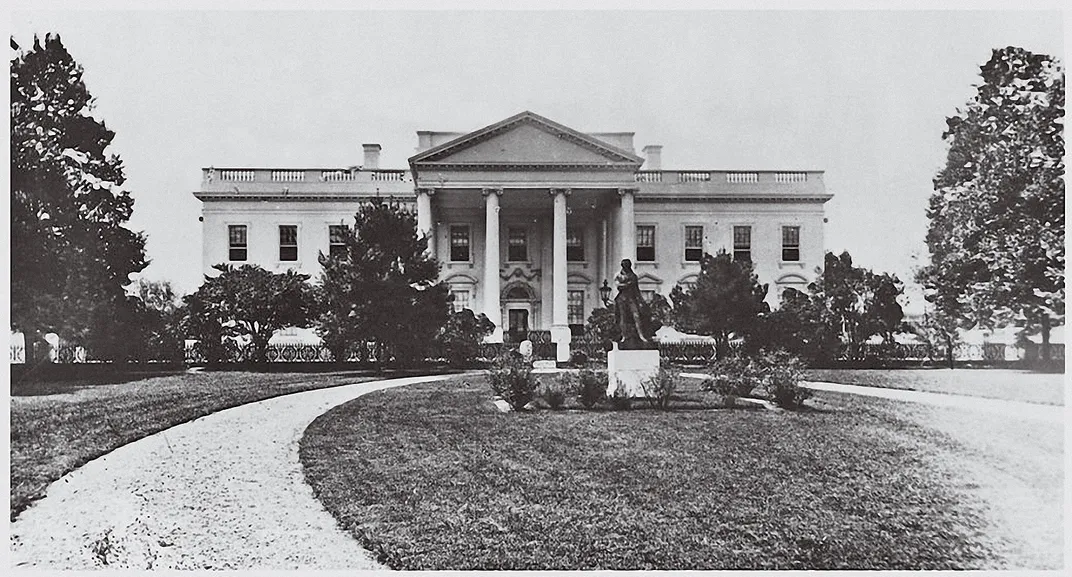 The front yard of the White House
