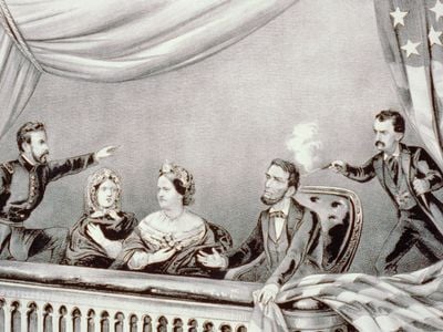 Currier and Ives illustration of Lincoln assassination