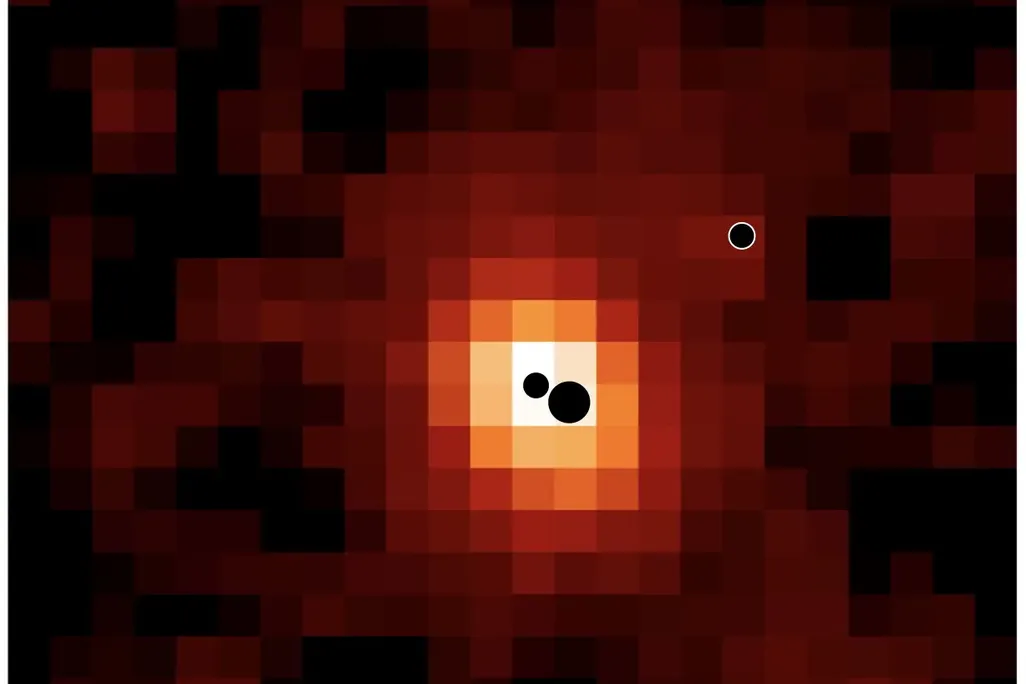 map of three black holes