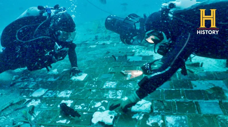 Two divers underwater
