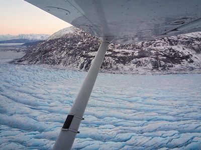 View of Alska by airplane