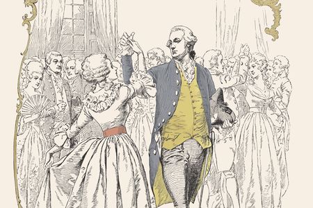 Harper's Bazaar celebrated the centennial of George Washington's 1789 inauguration with a cover featuring the first president dancing the minuet at his inaugural ball. 
