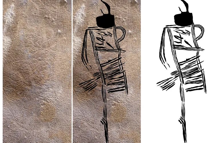 Pictograph of human figure from 19th Unnamed Cave, Alabama