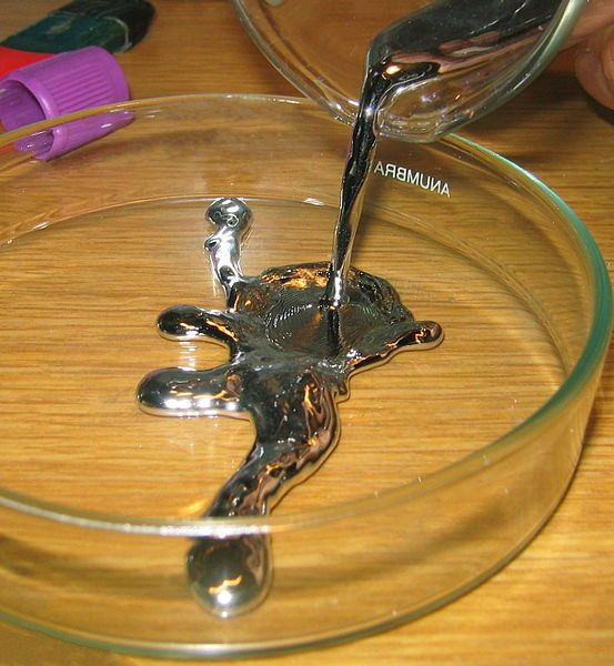 Mercury is a liquid in its pure form.