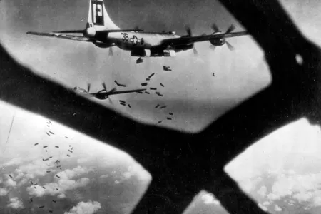 ★ Boeing B-29 Superfortress ★ It was the ultimate U.S. weapon, a high-altitude strategic bomber with the speed of a fighter, a 3,200-mile range, and the capacity to carry 20,000 pounds of explosives. The Boeing B-29 ended World War II. On August 6, 1945, the B-29 Enola Gay dropped a uranium fission bomb on the Japanese city of Hiroshima. A few days later, a B-29 named Bockscar destroyed Nagasaki with a plutonium bomb. The Japanese surrendered on September 2, and the Atomic Age had begun.