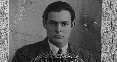 Ernest Hemingway’s 1923 passport photo