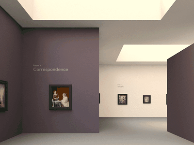 The virtual museum features seven rooms focused on themes such as correspondence, music and flirtation.