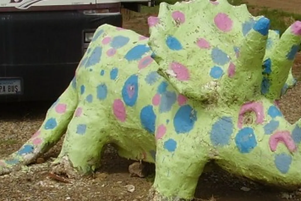 A polka-dot Triceratops in Jordan, Montana