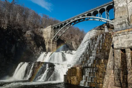 The New Croton Dam at Croton Gorge Park, about 40 miles north of New York City. 