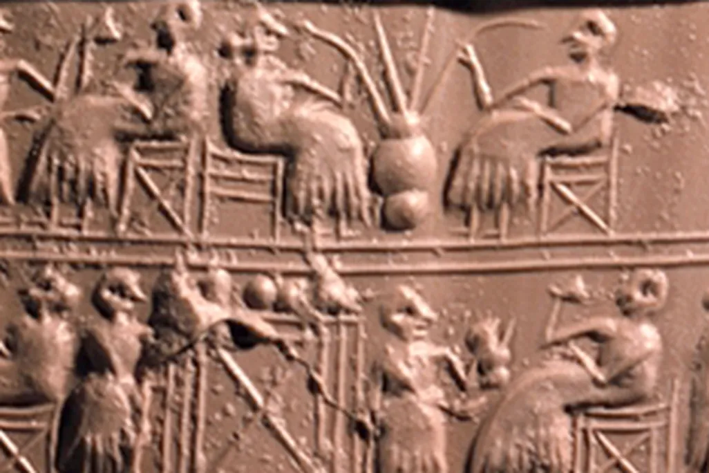 Lapis lazuli cylinder seal