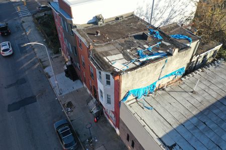 The first step in the restoration process will be stabilizing the Tanner house&#39;s roof and walls.