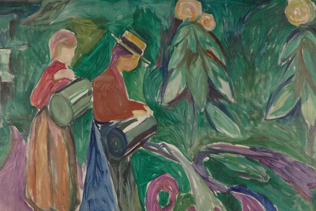 Girls Watering Flowers (The Freia Frieze IV)