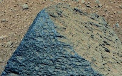 Analysis of Jake_M, the first rock Curiosity tested, shows that it’s unlike any rocks previously found on Mars, and probably formed after hot magma came into contact with water. 