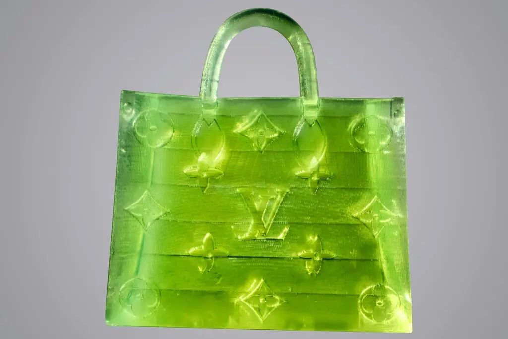 Bright green handbag